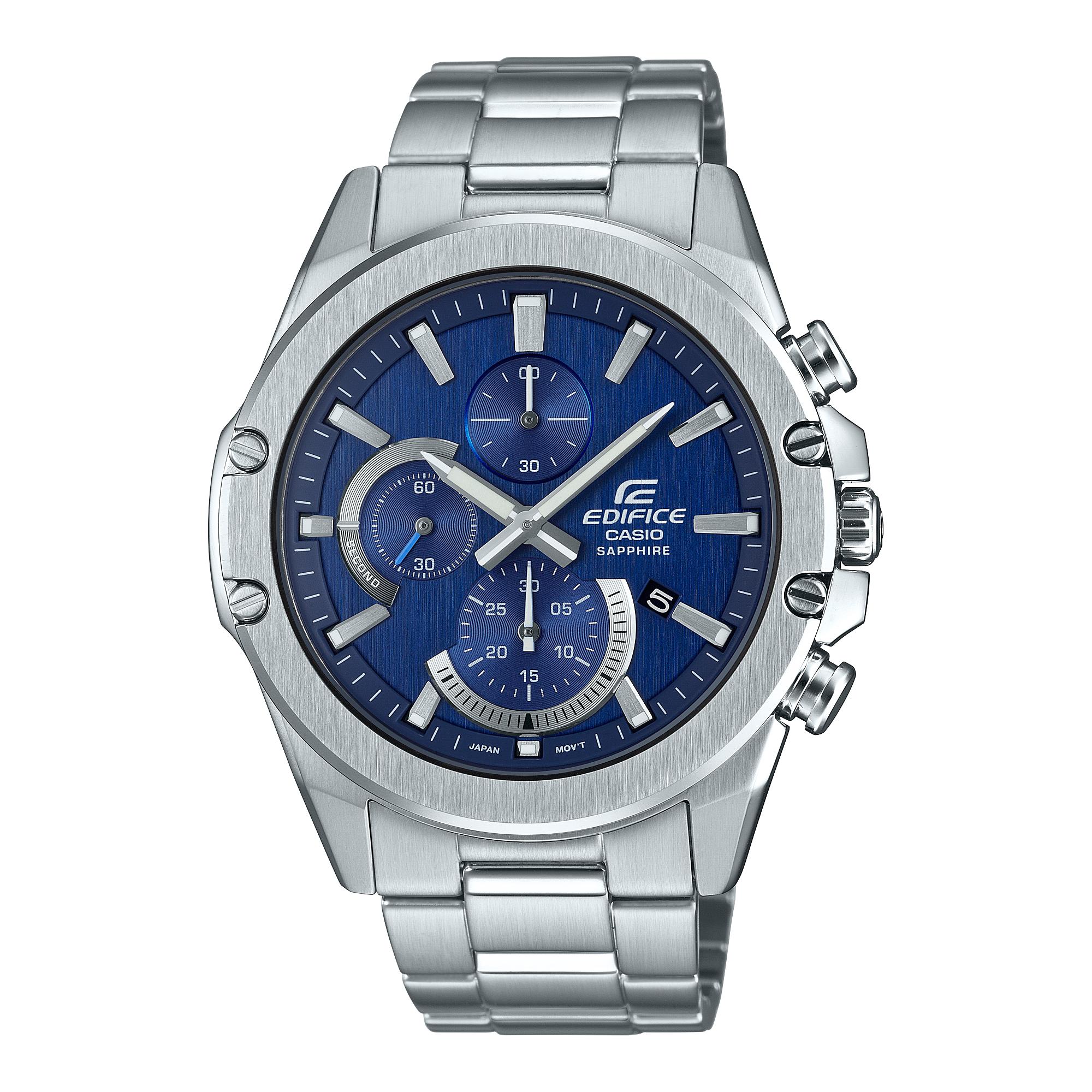 

Чоловічий аналоговий кварцовий годинник Casio Edifice з нержавіючої сталі, водостійкість 100 м EFR-S567YD-2A синій