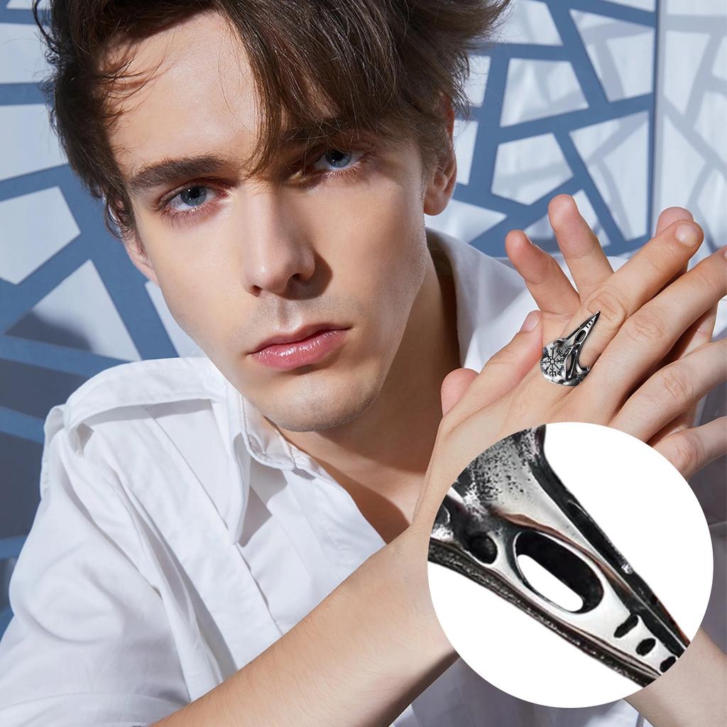 Retro   Ring Men's Trendy Hip-Hop   Personality Open Ring Men's Jewelry