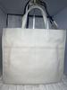 Rebecca CP-241026 Tote Bag, 2-Way, Square, No Gusset, Made with Genuine Italian Leather, Unisex (Ice Gray)