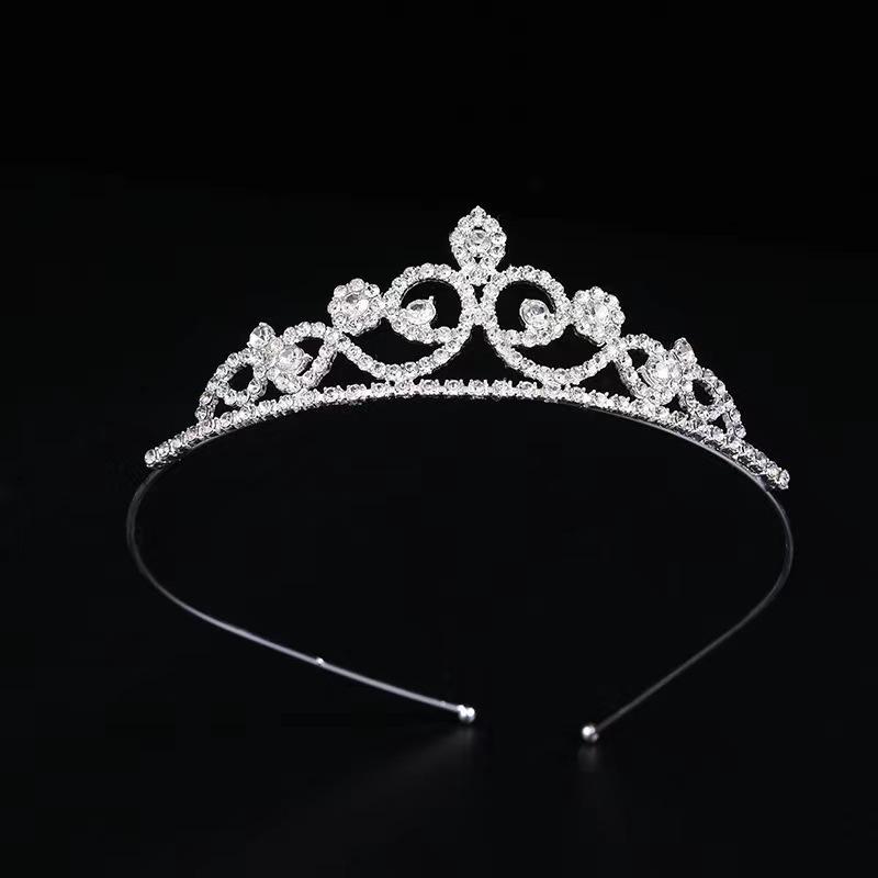 

Детская повязка для волос из сплава, повязка для волос, головной убор, металлическая повязка для волос принцессы с бриллиантами для девочек, корона для волос