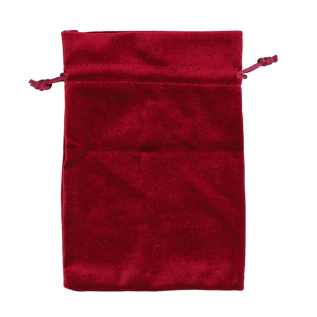 5PCS Velvet Gift Bag Multifunctional Soft Drawstring Dice Storage Bag for Jewelry Bracelet Red