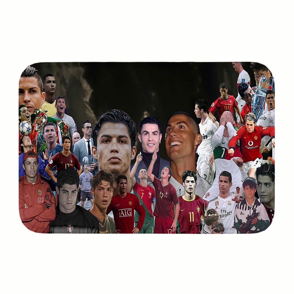 C-CristianoS R-Ronaldo CR7 Zerbino Tappeti da Cucina per Camera da Letto Tappetino per Porta d'Ingresso Tappetino Antiscivolo Decorazione della Stanza Tappeto Motocicletta Casa