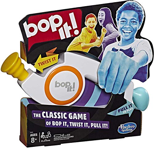 Hasbro Gaming s Bop It! is an electronic game for children aged 8 and up.