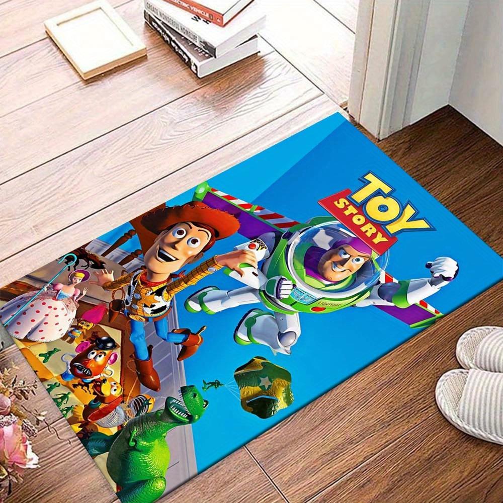 

1pc Buzz Lightyear and Woody Rug - Non-Slip, Machine Washable Polyester Carpet for Living Room, Bedroom, Bathroom & Laundry - Comfortable Home Decor 60cm by 90cm
