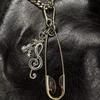 Safety Pin Keychain Charm Stainless Steel Bag Accessory with Decorative Pendant for Daily Carry and Backpack Accent