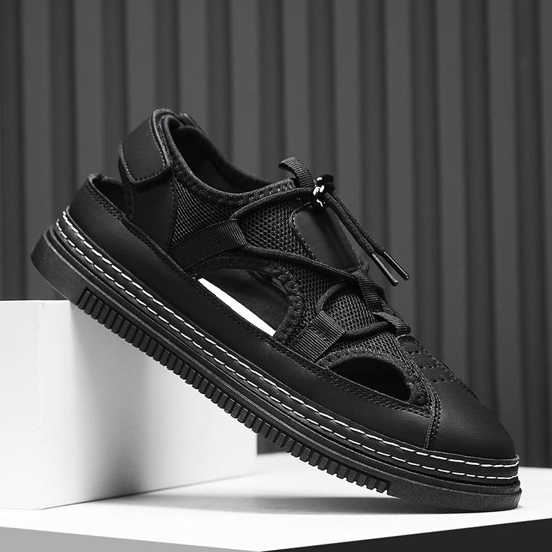 

Hollow men s shoes summer 2024 new breathable mesh board shoes student casual driving shoes men s bag head trendy shoes 39