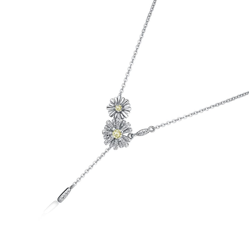 

New Product Double Color Chrysanthemum Oxidation Necklace