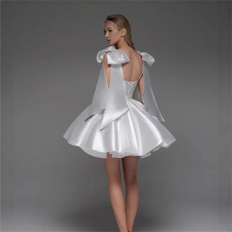 Kleines Kleid Kleid Schleifendesign Träger Geburtstagsparty Kurzes Temperament Abendkleid
