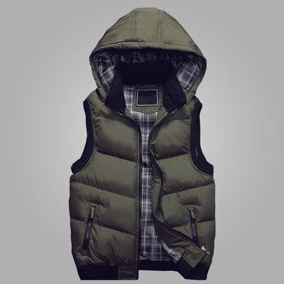 Herbst Winter Weste Männer Kapuze Warm Ärmellose Jacke Mantel Casual Weste Herren Mode Weste M-5XL