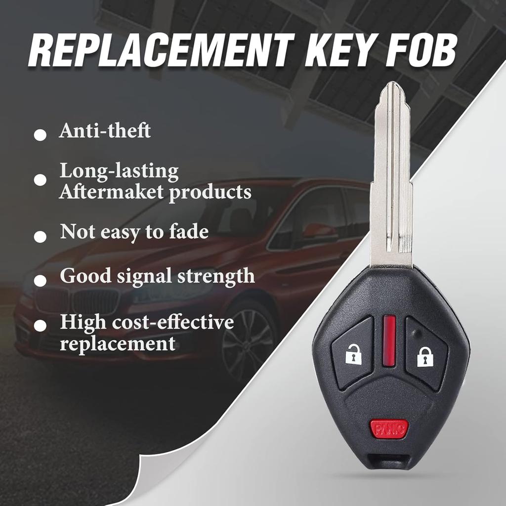 Head Key Fob Keyless Entry Remote Replacement for Mitsubishi Outlander 2007-2016 for I-MeiV 2011-2014(FCC:OUCG8D-625M-A P/N:6370A148) 3 Buttons
