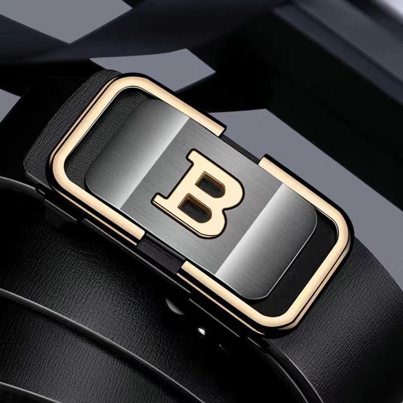 Men's Automatic Buckle Leather Belt - Versatile Business Casual Accessory