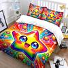 Rainbow Star Decor Gift Set Multiple Sizes kid's And adults' Bedroom Exquisite 3PC Bedding set, Gift