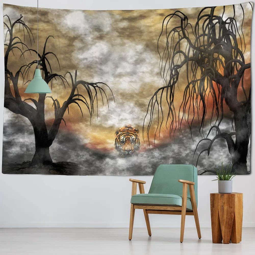 Wild Animal Tiger Pattern Tapestry Bedroom Living Room Tapestry Home Wall Decoration Tapestry