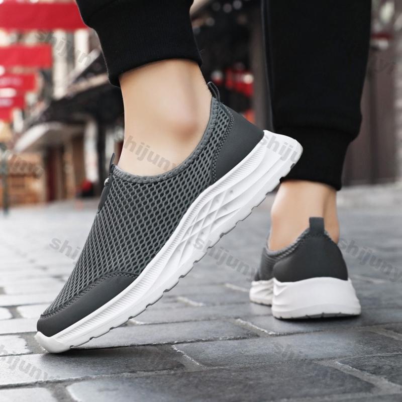 Men Casual Shoes 2026 Summer New Mesh Breathable Fashion Slip on Flats Lightweight Comfortable Height Increase Non Slip Sneakers