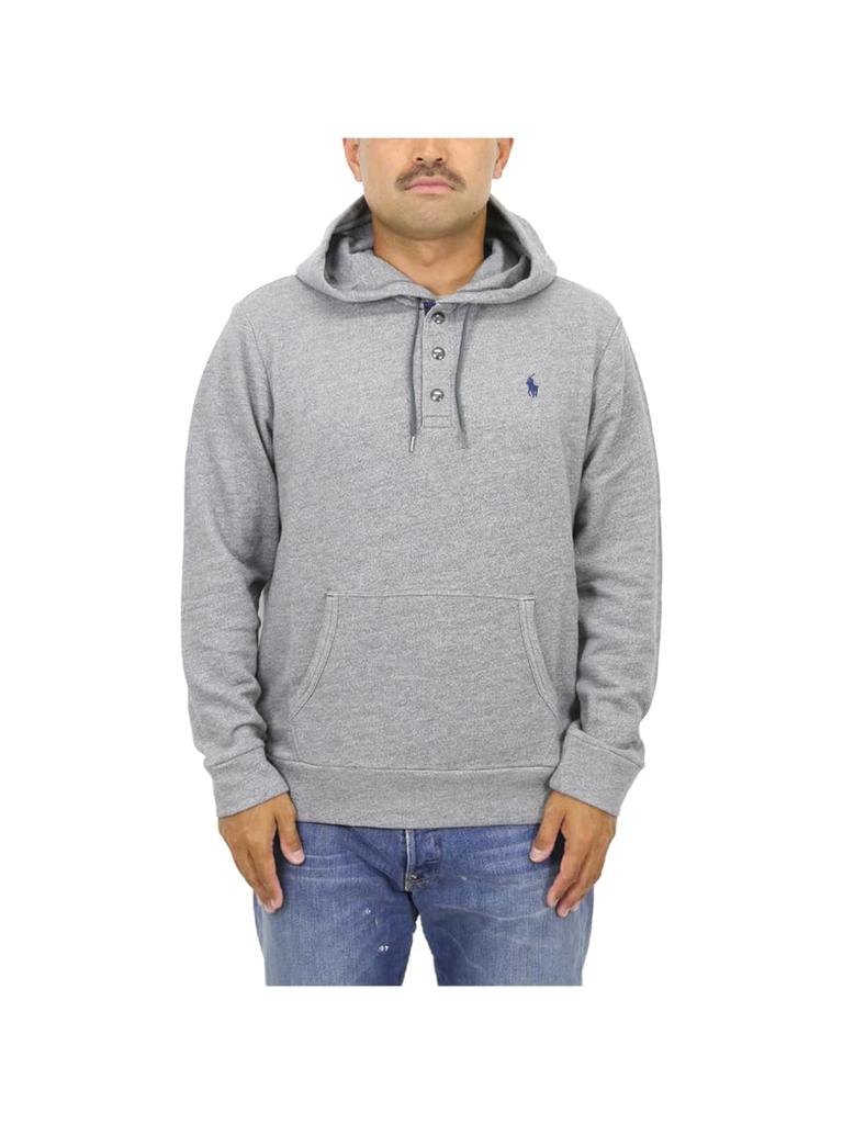POLO Ralph Lauren Pullover Sweatshirt Men's Half-Button Hoodie, 01020020-L-GREYHTR [Used]