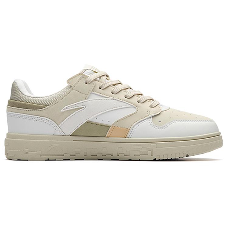 New Anta Street Naughty Slip Resistant, Abrasion Resistant, Lightweight Low Top Skateboard Shoes Women's White Gray Green 122238066-4