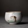 Large Ru Kiln Teacup Travel Personal Meditation Cup Handmade Ceramic Tea Bowl Pu'er Master Cup Household Tea Set Accessories