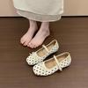 Ladies' Polka Dot Mary Jane Shoes, Women's Interior Height Increasing, Spring and Summer Bow Single Shoes with Skirt and Small Leather Shoes