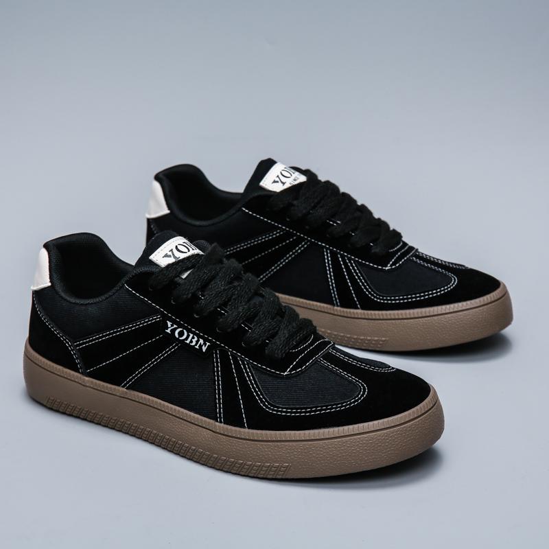 

Men s Shoes Retro Black Board Shoes Autumn Breathable German Training Casual Sports Shoes New Niche Versatile Trendy New Shoes 44 чорний