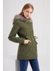 Cappotto Parker con Collo Cappuccio Cotone Cappotto con Cerniera Lunghezza Media Inverno Caldo e Soffice Cappotto con Giacca di Cotone