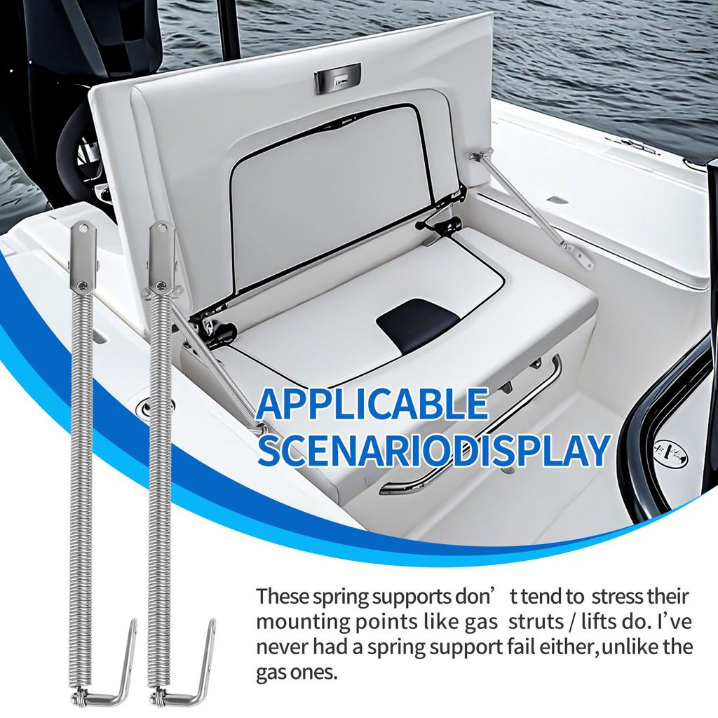 Marine Hardware Boat Spring Hatch Support 2PCS Stainless Steel Top Mounting Bar 8-5/8" Handware for Boats