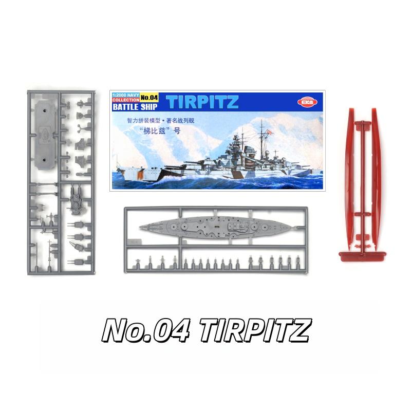 1/2000 Aircraft Carrier USS New Jersey Missouri German Tirpitz British Hood Battleship Plastic Assemble Warship Model Toy