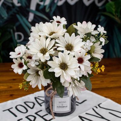 21 Heads/1pcs Artificial Flowers Silk Daisy Bride Bouquet for Christmas Home Wedding New Year Decoration Fake Plants