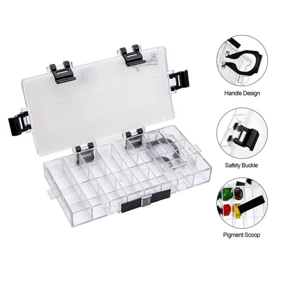 Half Pans Watercolor Painting Pallet Airtight Leakproof Paint Tray Box  Travel Palette
