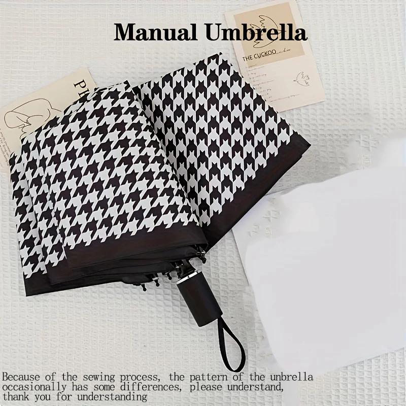 

УФ-зонт, гусиная лапка, благородный стиль, складной зонт, ветроустойчивый, солнцезащитный и теплоизоляционный, зонт взрослого размера, 1 шт.