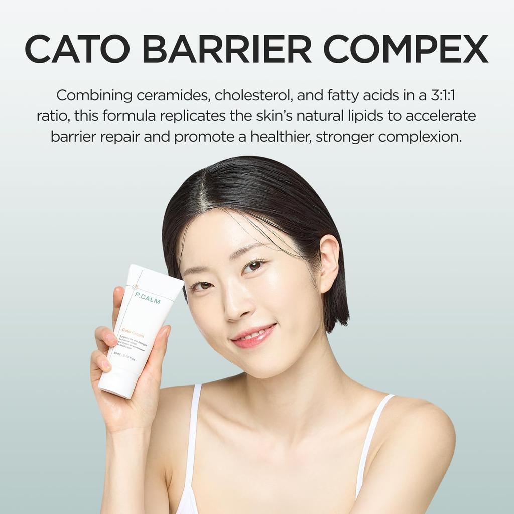P.CALM Cato Cream 80ml Moisturizer, Hypoallergenic, Hydrating and Soothing