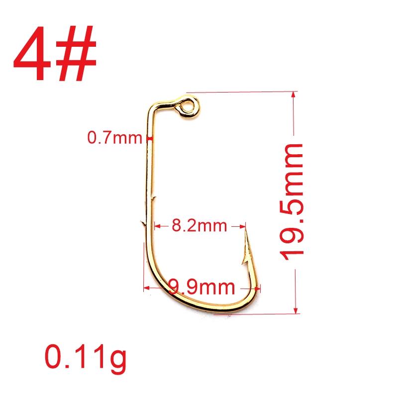 50pcs 90 Degree DIY Aji Head Hook Rock Mini Fishing Hooks 32891 Finesse For Soft Worm Lure Double Barbs