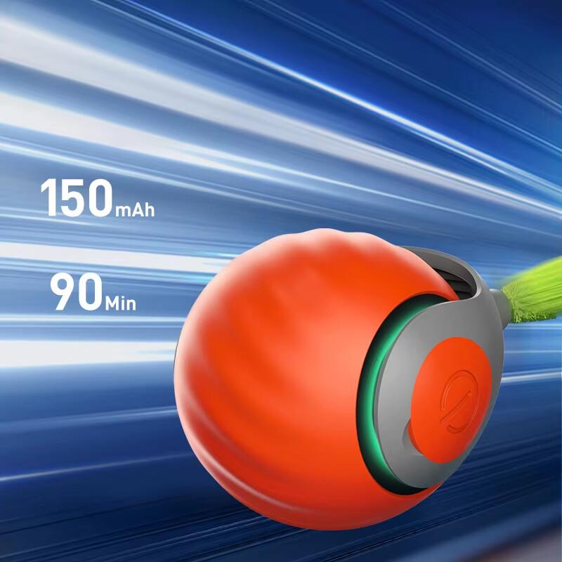 Cat Interactive Ball Toy Electric Cat Ball Toys Automatic Rolling Ball Faux Tail Rechargeable Smart Pet Interactive Toy Dog Cat Training Imitate Mouse