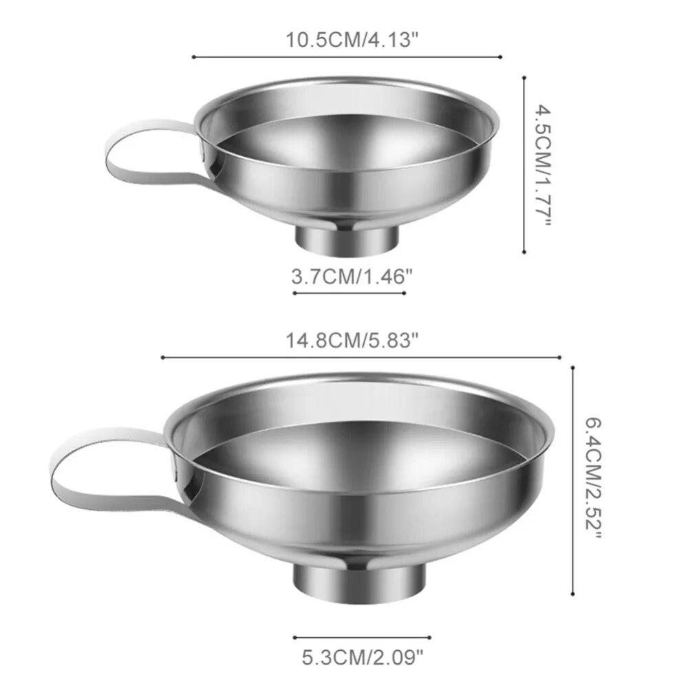 Funil de enlatamento de boca larga de aço inoxidável para molho de salada de geléia, funil de enchimento de boca larga, utensílios de cozinha