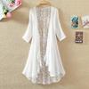 Spring Summer Sun Protection Clothing Embroidery Cardigan Solid Color Women Clothes Lace Cardigans Long Sleeve Women Thin Coats