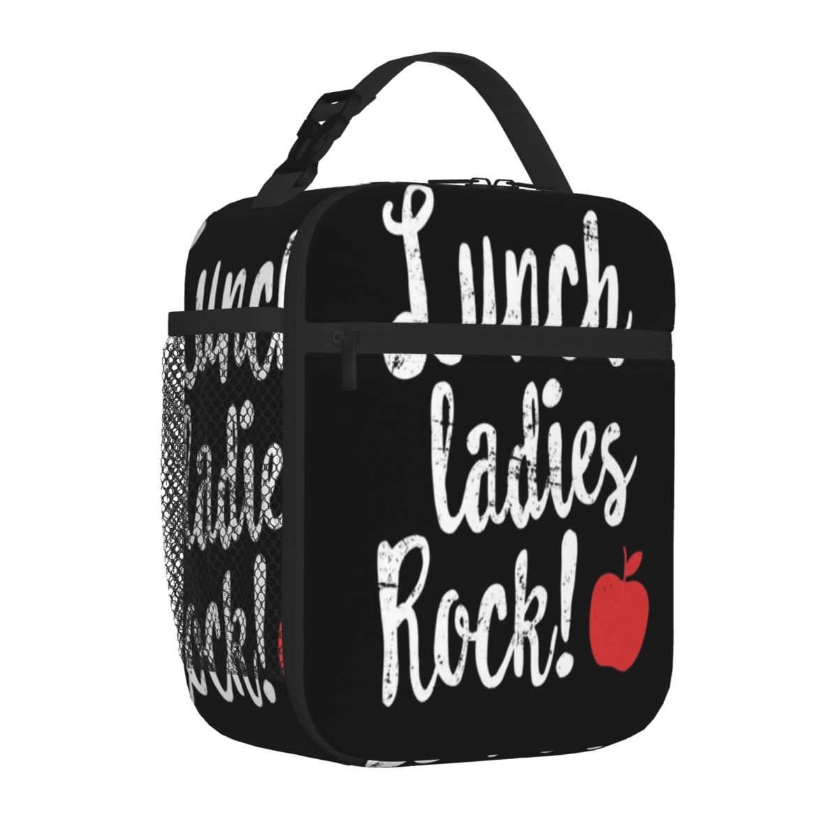 Bestselling Lunch Ladies Rock! T-Shirt Lunch Lady School Gift Tee Quilted Student Lunch Bag Fishing Trip Picnic Lunch Bag One Size