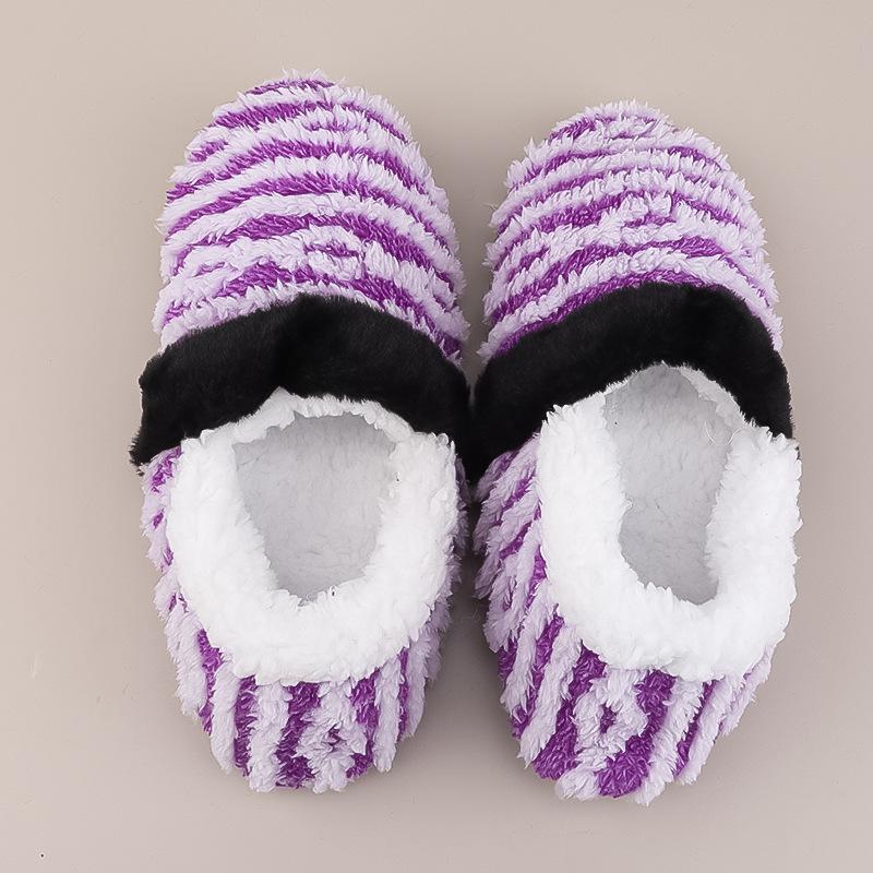 Classic Coral Fleece Non-Slip Indoor Shoes with Soft Sole