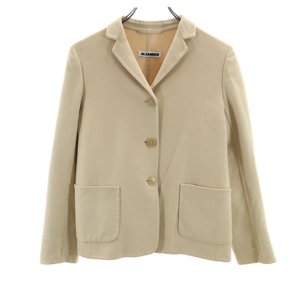 

JIL SANDER Сделано в Италии 100% кашемировый блейзер 36 бежевый Пиджак Формальный Женский Б/У