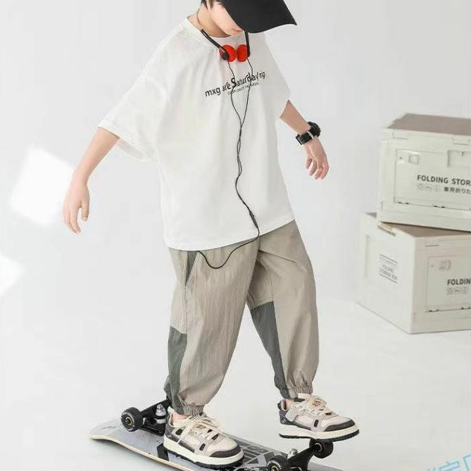 Jungenhose Sommer Dünne Schnelltrocknende Hose, Kinder Mückendichte Hose Jungenhose Locker Lässig Sporthose