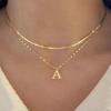 Collar Minimalista de Moda con Colgante de Letra de Acero de Titanio para Clavícula Unisex