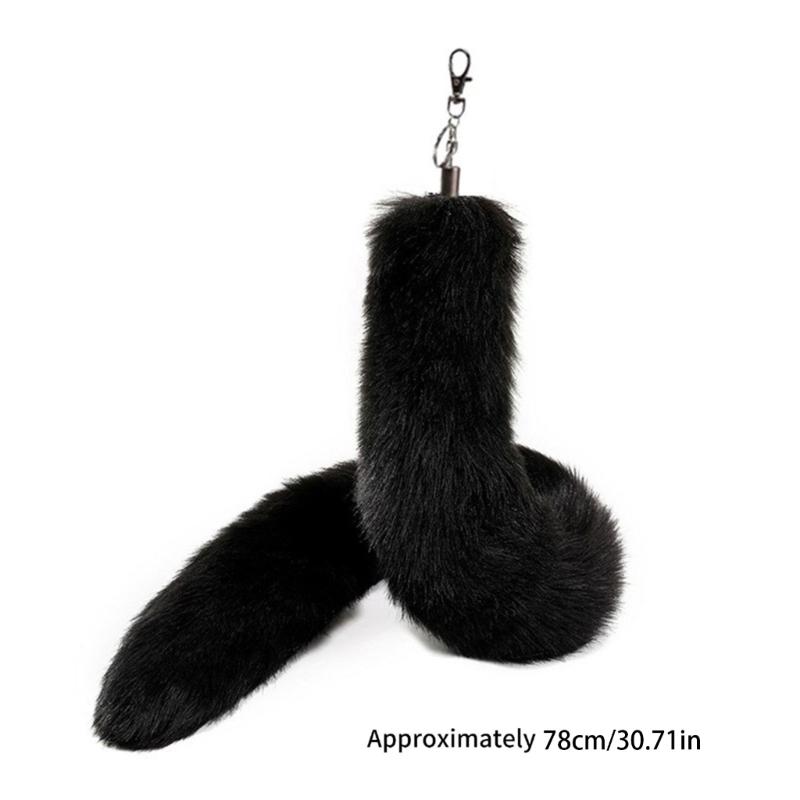 Faux Furs Foxes Tail Keychain Furs Foxes Tail Keyring Handbag Hangings Charms