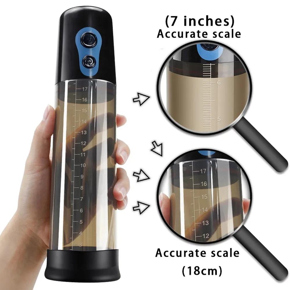 Electric Powerful Electric Penis Vacuum Pump Dick Enlargement Extender Male Masturbator Air Pressure Device Pussy Pumps 18+