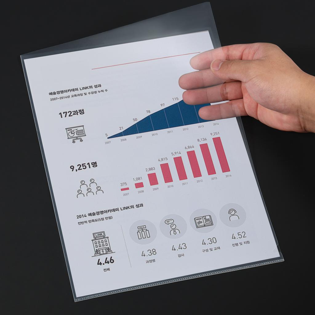 15/50Pcs Document Bag Waterproof Folder A4 Clear File Display Book L Type Plastic Project Pockets Reusable Resume Sleeves