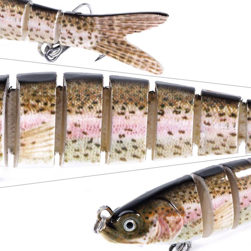Esche Da Pesca Snodate 10 Cm: Set Da 6 Pezzi Per Spigola In Acqua Dolce E Salata