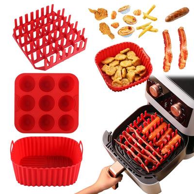 Set de Moldes de Silicona para Freidora de Aire Ruhan Square