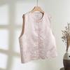 Button Jacquard Sleeveless Vest Vest Women's Spring 2025 High-end Fashion Loose Top