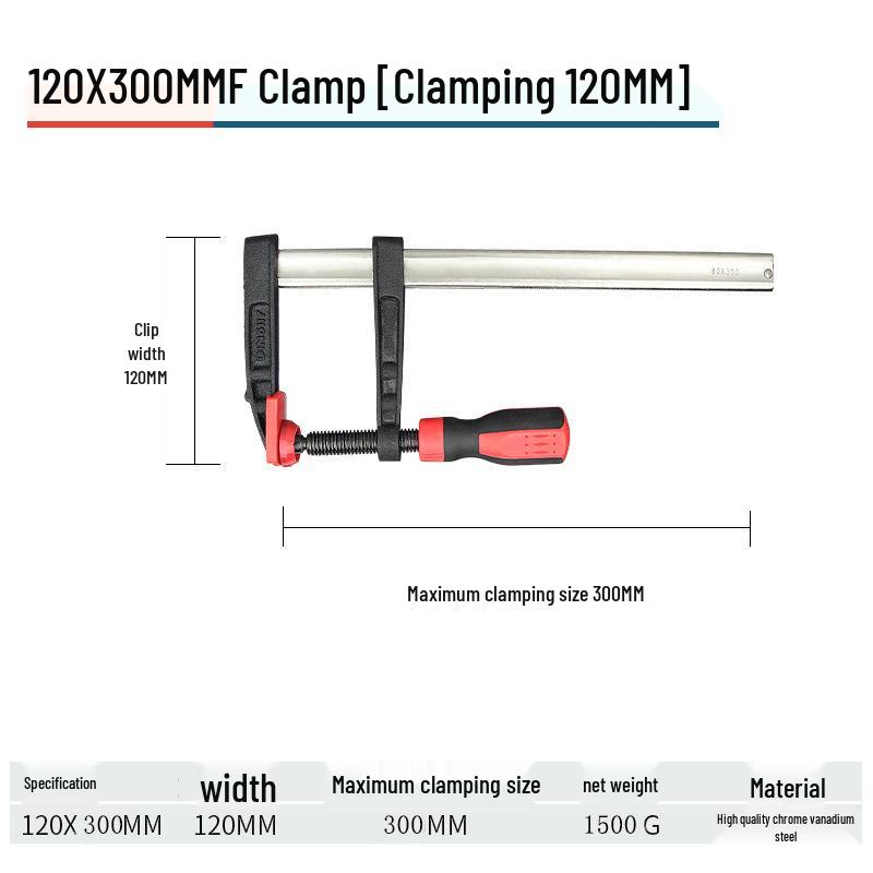 Deutsche Heavy-Duty Federstahl F-Klemme für Holzbearbeitung und Steinspleißarbeiten