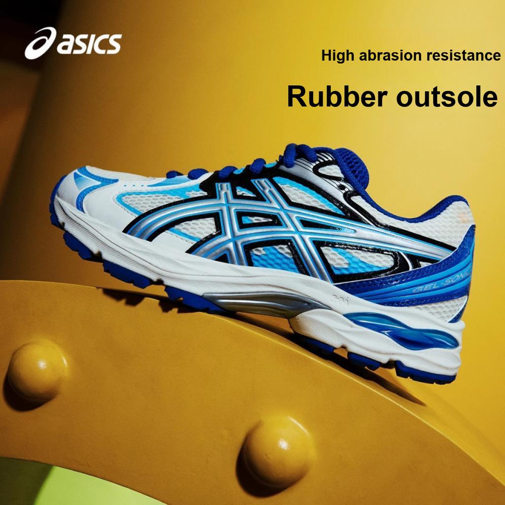 Asics Gel-Sonic Gs Breathable Lightweight Running Shoes Kids Sneakers White Blue 1014A385-102