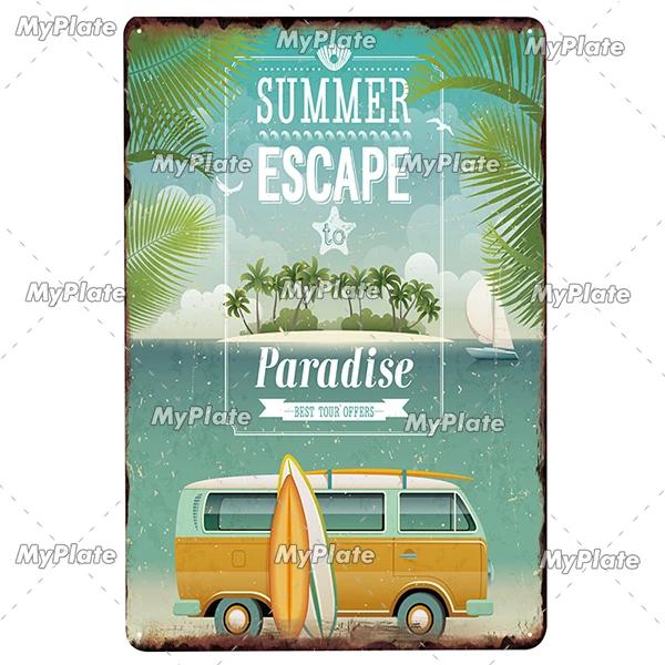 BAR Tin Sign Metal Sign Retro Plaque Home Decor Metal Vintage Man Cave Bar Pub Club Beach Wall Decoration