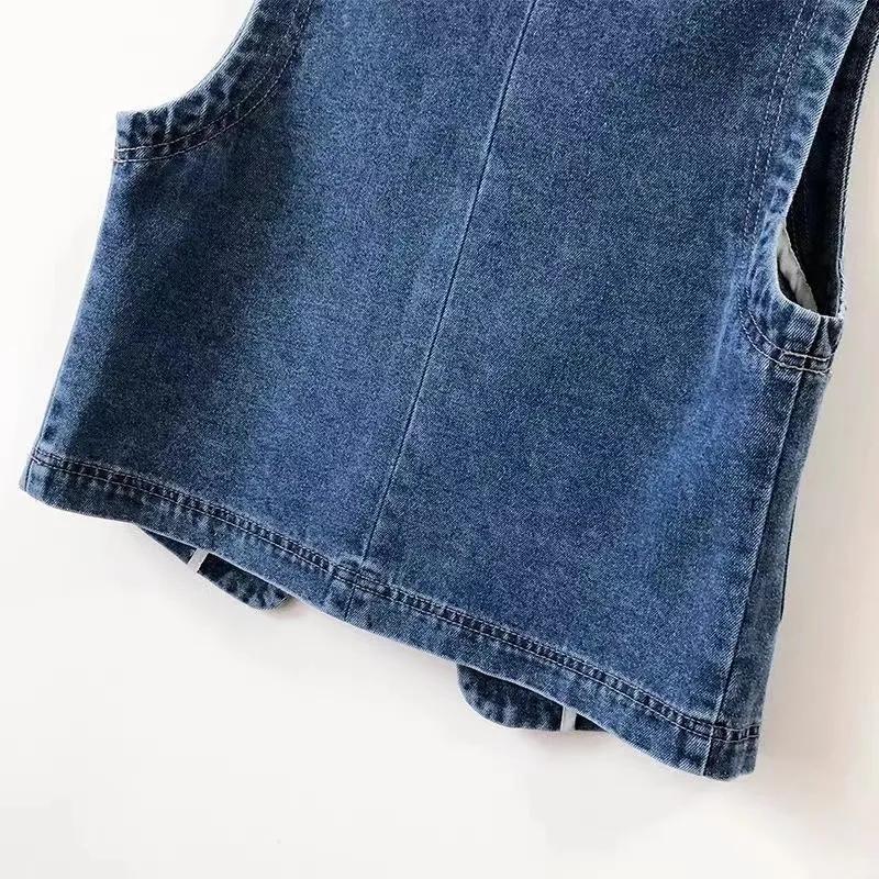 Women's Spring Short Sleeveless Vest Solid Color Daily Casual Jacket