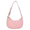 PU Leather Ladies Handbag Simple Armpit Bag Portable Half Moon Underarm Bag  Women